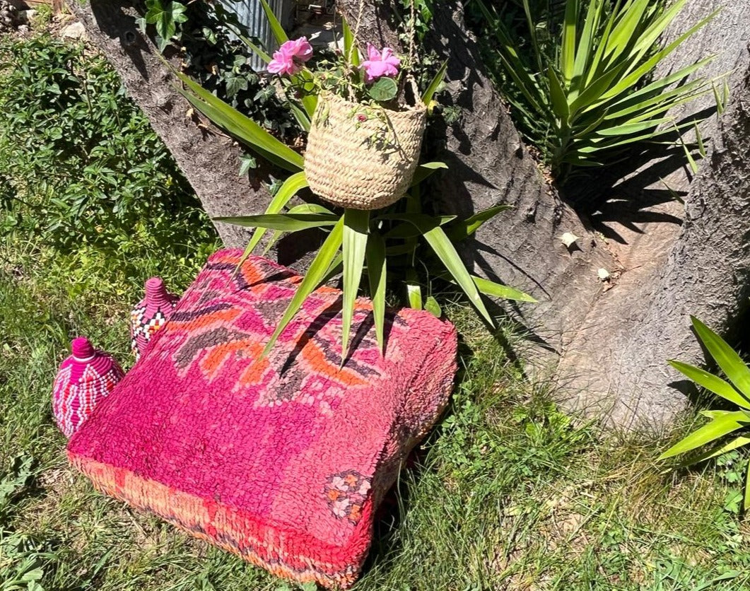 Grand Pouf Berbères Boujaad en pure laine Le souk de lili