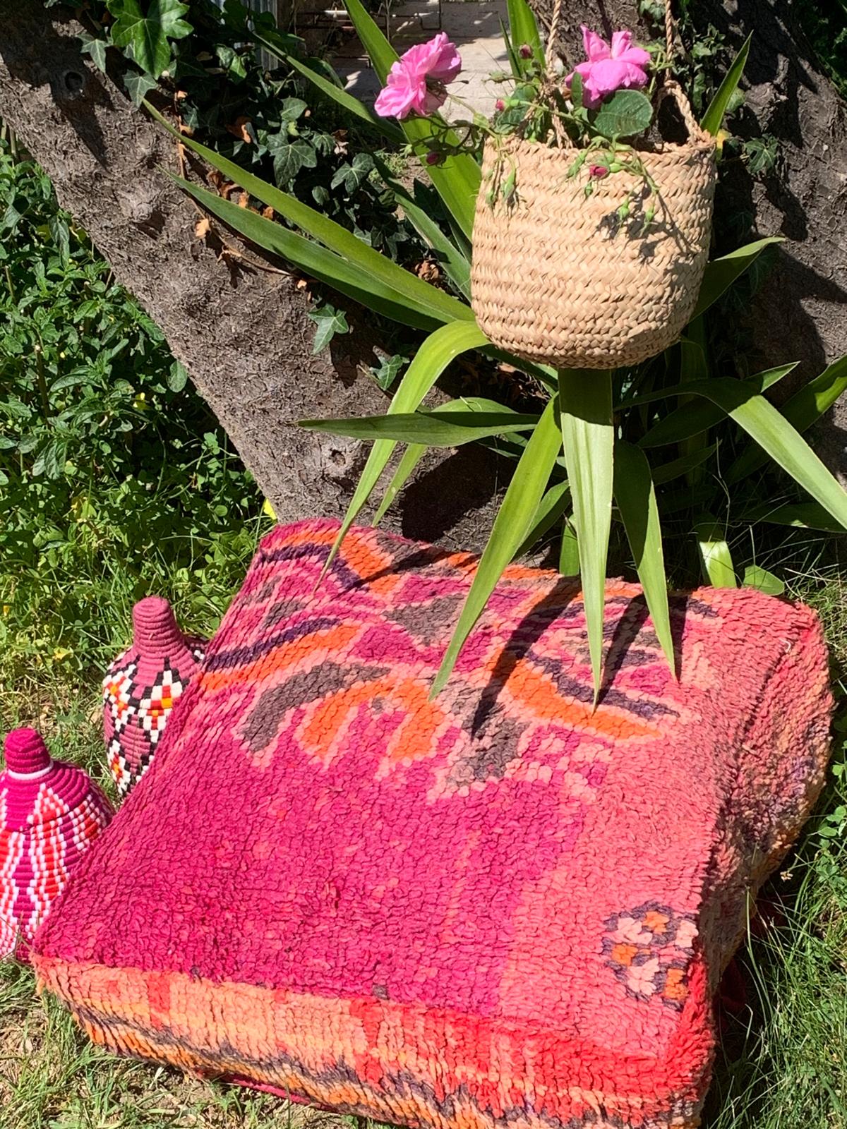 Grand Pouf Berbères Boujaad en pure laine Le souk de lili