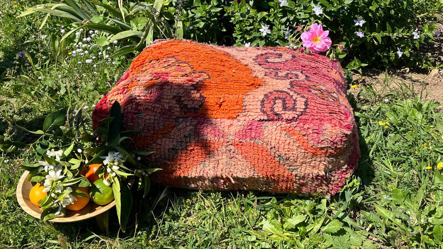 Grand Pouf Berbères Boujaad en pure laine Le souk de lili