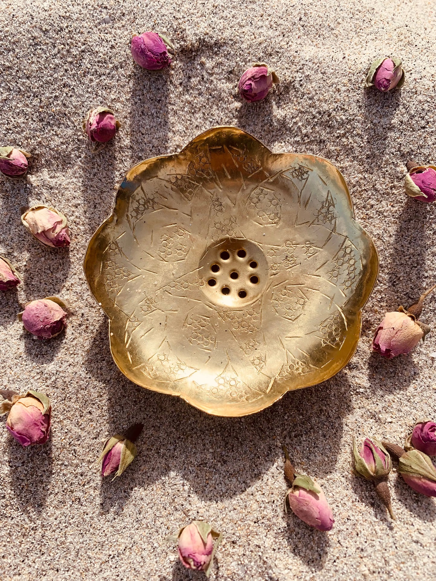 Porte-savon fleur en laiton Ma boutique