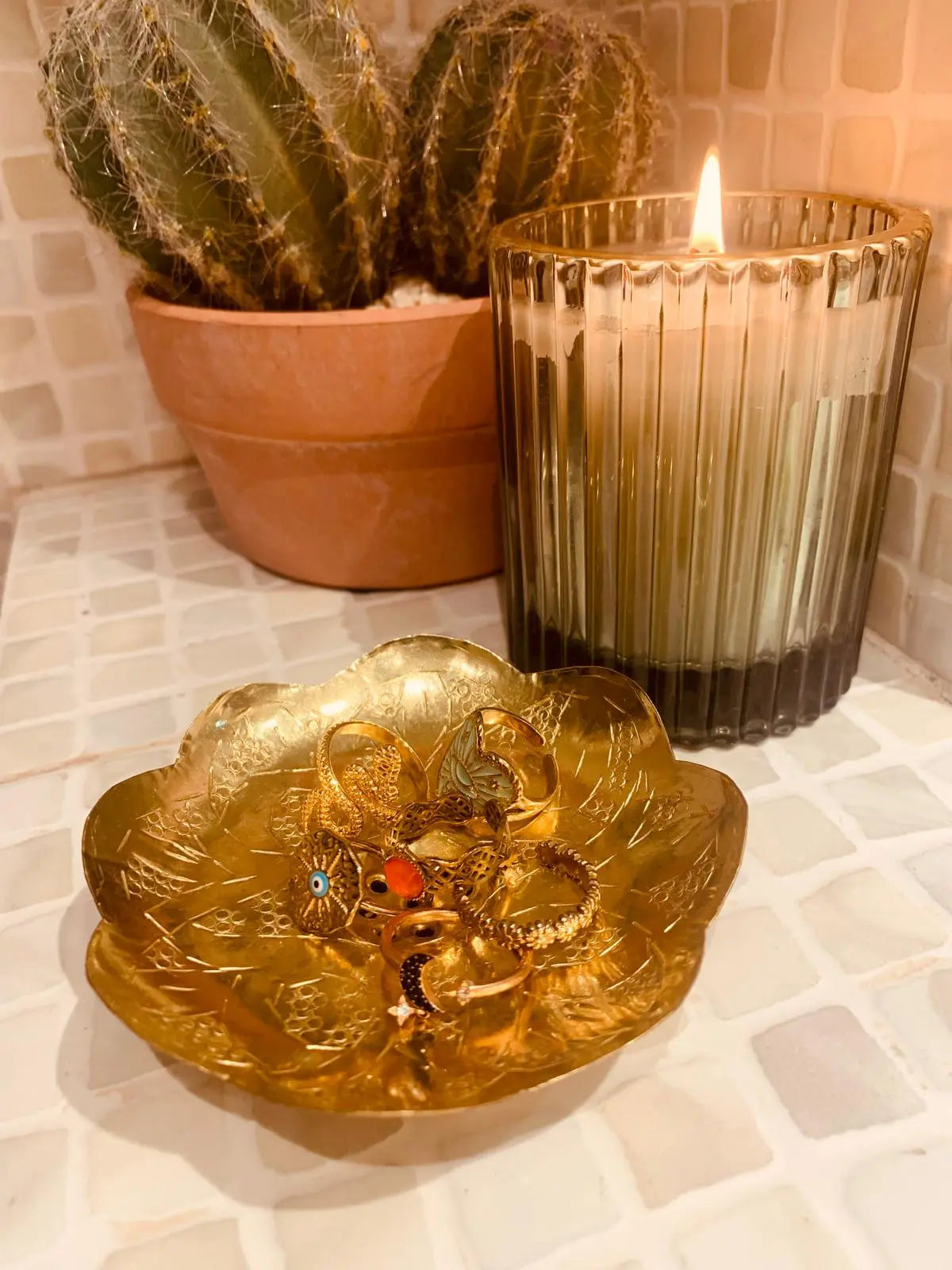 Porte-savon fleur en laiton Ma boutique