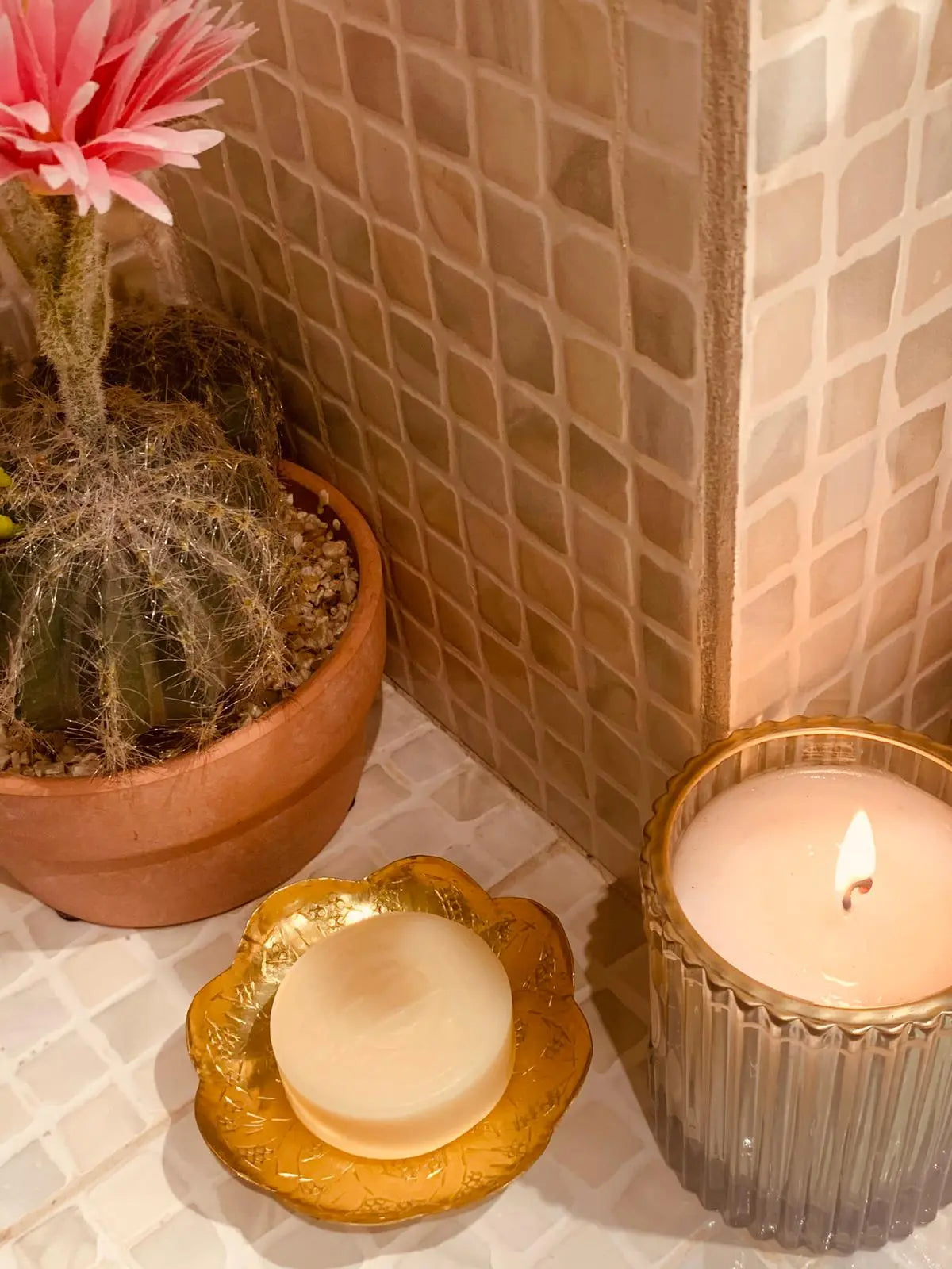 Porte-savon fleur en laiton Ma boutique