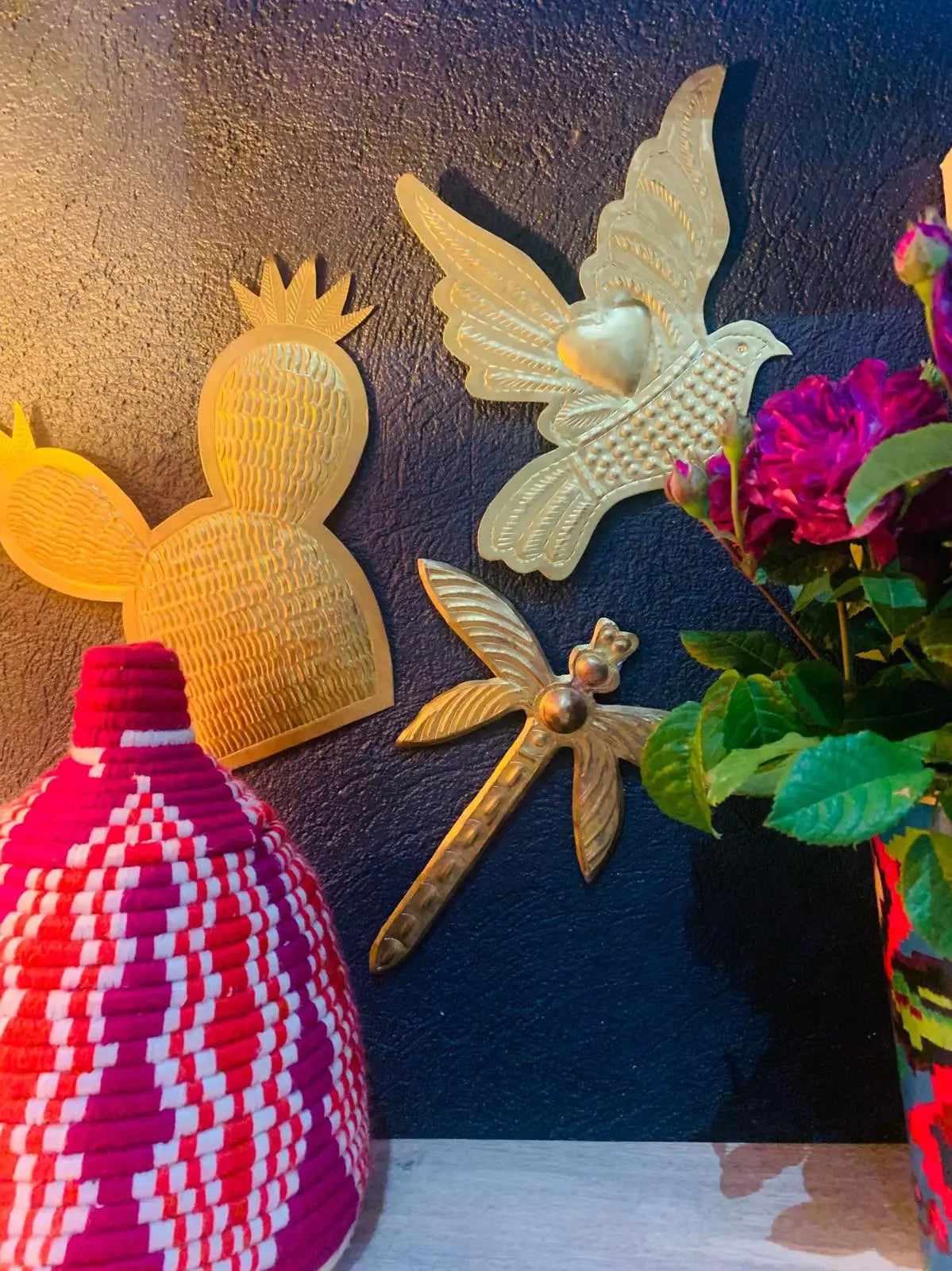 Décoration murale libellule en laiton Le souk de lili