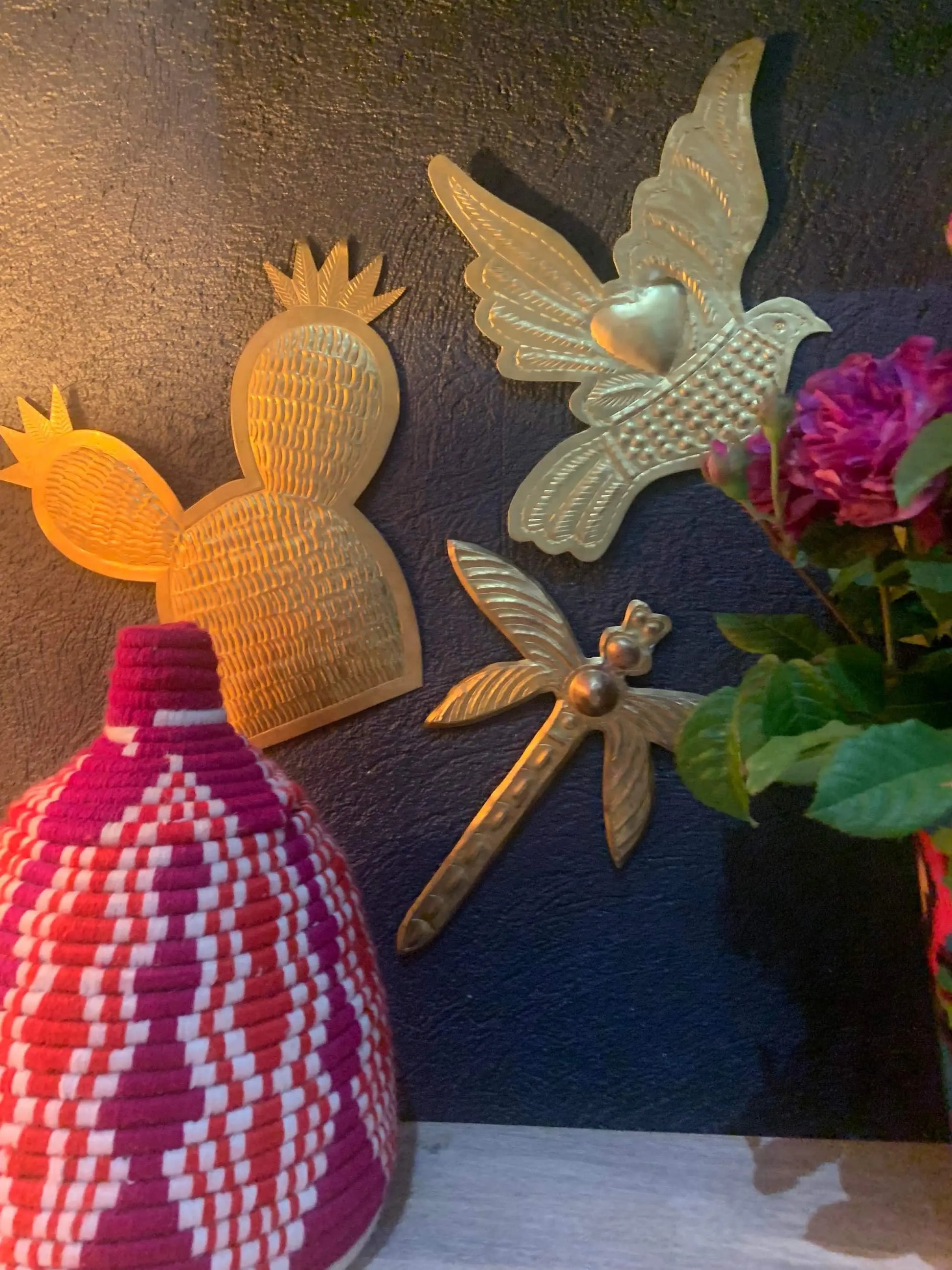 Décoration murale Cactus en laiton Le souk de lili