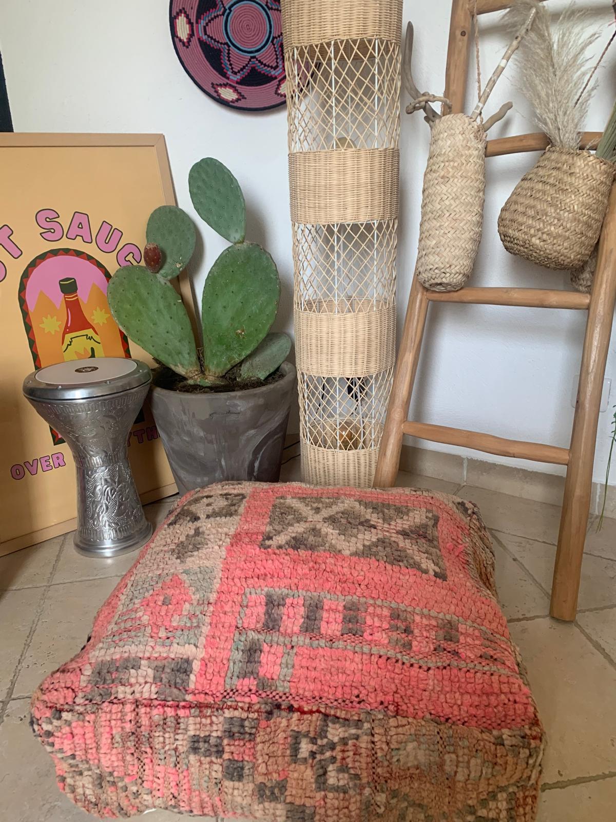 Grand pouf Berbères Boujaad en pure laine Le souk de lili