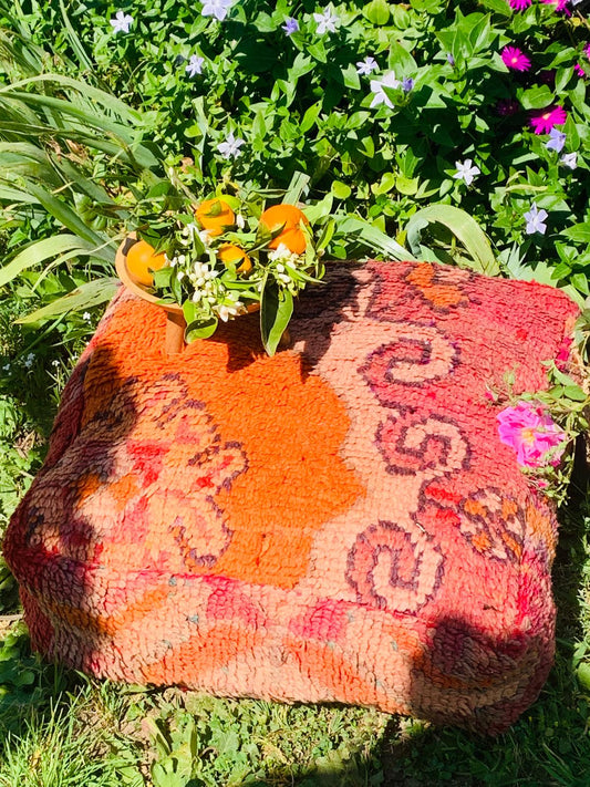Grand Pouf Berbères Boujaad en pure laine Le souk de lili