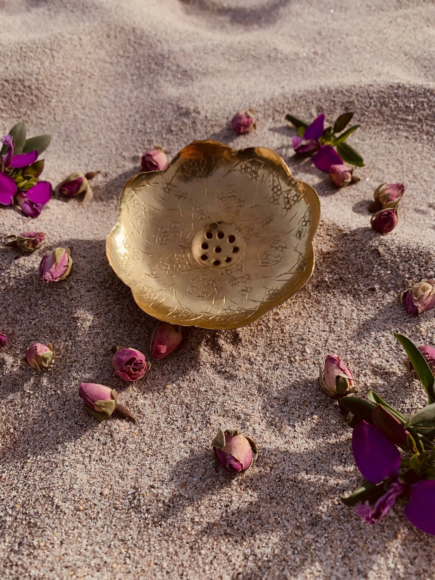 Porte-savon fleur en laiton Ma boutique